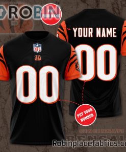 Cincinnati Bengals Black Custom Shirt – Personalized 3D Name & Number Football All Over Print T – Shirt Cincinnati Bengals Black Custom Shirt – Personalized 3D Name & Number Football All Over Print T – Shirt