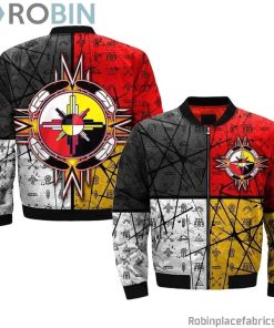 Circle Of Courage Native American Bomber Jacket