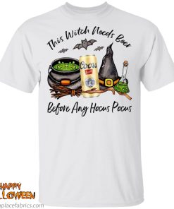 coors original can this witch needs beer before any hocus pocus t shirt 1rhsV