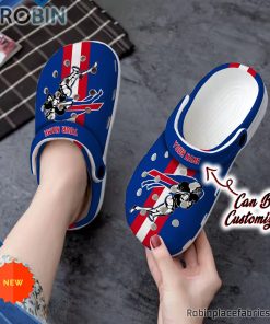 Custom Crocs – Buffalo Bills Football Player Clog Shoes