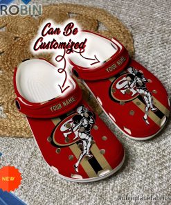 Custom Crocs – San Francisco 49ers Football Player Clog Shoes
