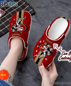 Custom Crocs – San Francisco 49ers Football Player Clog Shoes