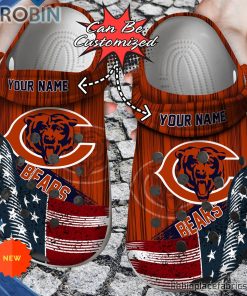 Custom Crocs – US Flag Chicago Bears New Crocs Clog Shoes