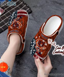 Custom Crocs – US Flag Chicago Bears New Crocs Clog Shoes