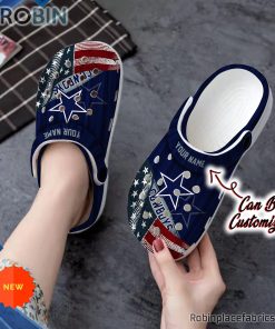 Custom Crocs – US Flag Dallas Cowboys New Crocs Clog Shoes
