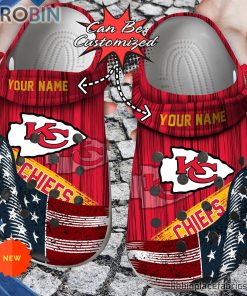 Custom Crocs – US Flag Kansas City Chiefs New Crocs Clog Shoes