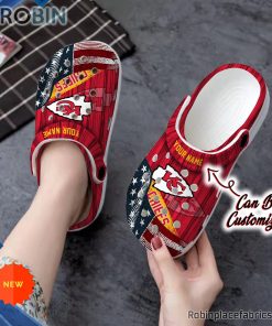 Custom Crocs – US Flag Kansas City Chiefs New Crocs Clog Shoes