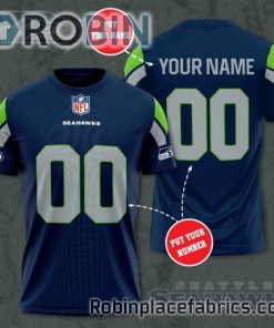Custom Seattle Seahawks Shirt – Personalized Name & Number Football 3D All Over Print T – Shirt Custom Seattle Seahawks Shirt – Personalized Name & Number Football 3D All Over Print T – Shirt