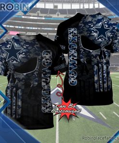 Dallas Cowboys Shirt – Personalized D.Cowboys Skull Football 3D All Over Print T-Shirt