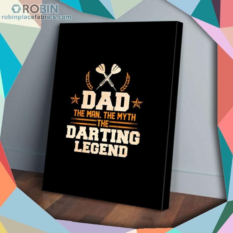 Darting Legend Dad The Man The Myth Matte Wall Art (Canvas And Poster)