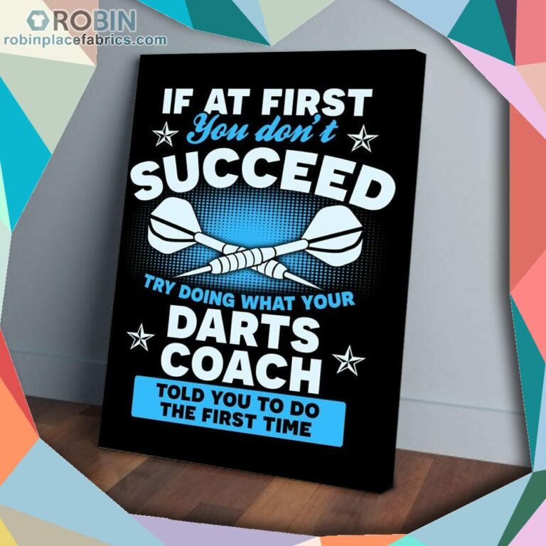 Darts Coach Succeed Matte Wall Art (Canvas And Poster)