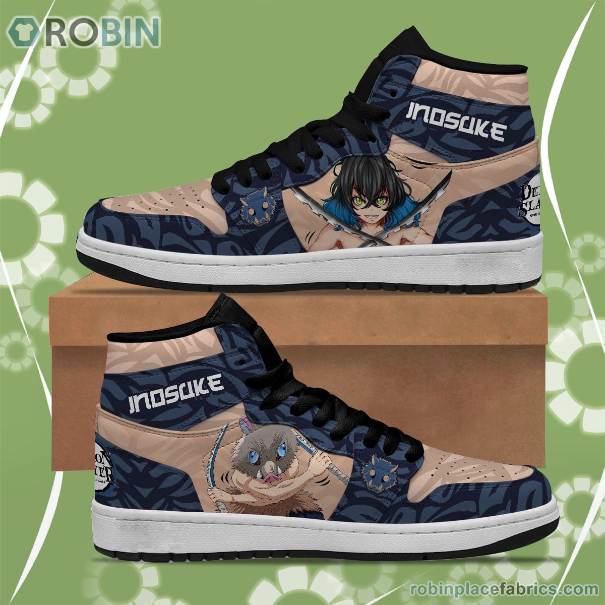 Demon Slayer JD Sneakers Hashibira Inosuke Custom Anime Shoes ...