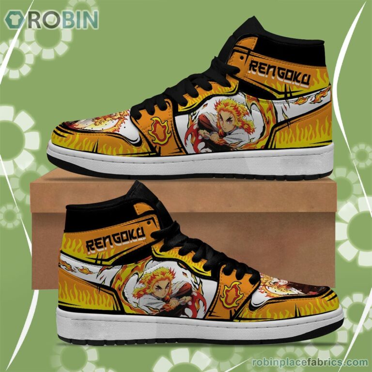 Demon Slayer JD Sneakers Rengoku Anime Custom Shoes