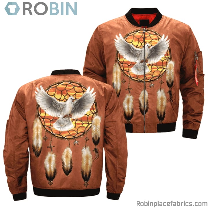 Dreamcatcher Native Americans In The Us Native Bomber Jacket ...