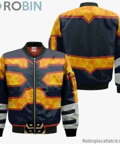 Los Angeles Angels MLB Uniform Stripes Custom Name Number Leather Bomber Jacket