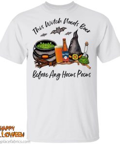 fat tire this witch needs beer before any hocus pocus halloween t shirt eIQCm