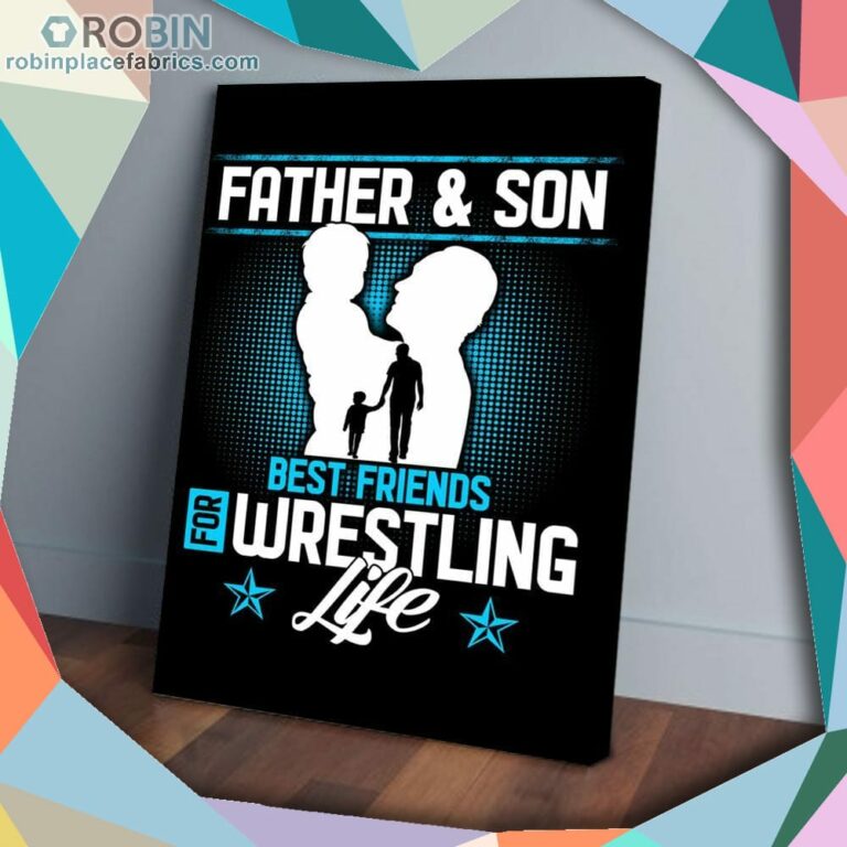 Father And Son Wrestling Life Matte Wall Art (Canvas And Poster)