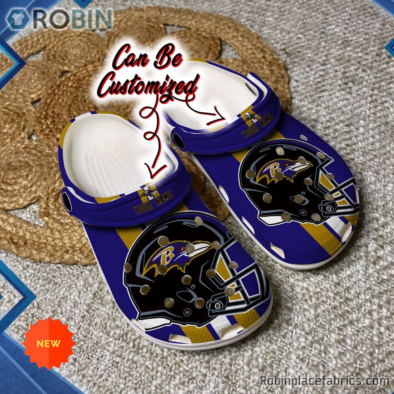 Football Crocs - Personalized Baltimore Ravens Team Helmets Clog Shoes ...