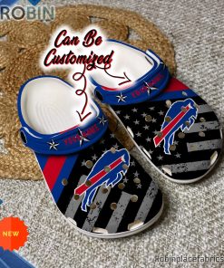 Football Crocs – Personalized Buffalo Bills American Flag Clog Shoes