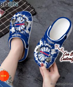 Football Crocs – Personalized Buffalo Bills Hands Ripping Light Clog Shoes