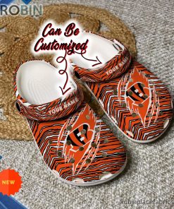 Football Crocs – Personalized Cincinnati Bengals Ripped Zebra Print Paint Clog Shoes Football Crocs – Personalized Cincinnati Bengals Ripped Zebra Print Paint Clog Shoes
