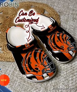 Football Crocs – Personalized Cincinnati Bengals Team Helmets Clog Shoes Football Crocs – Personalized Cincinnati Bengals Team Helmets Clog Shoes