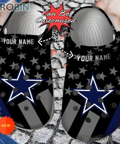 Football Crocs – Personalized Dallas Cowboys Star Flag Clog Shoes