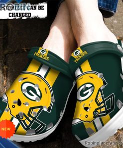 Football Crocs – Personalized Green Bay Packers Helmets Clog Shoes
