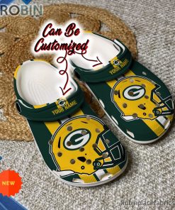Football Crocs – Personalized Green Bay Packers Team Helmets Clog Shoes