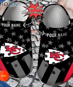 Football Crocs – Personalized Kansas City Chiefs Star Flag Clog Shoes
