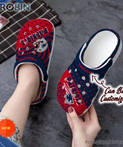 Football Crocs – Personalized New England Patriots Polka Dots Colors Clog Shoes