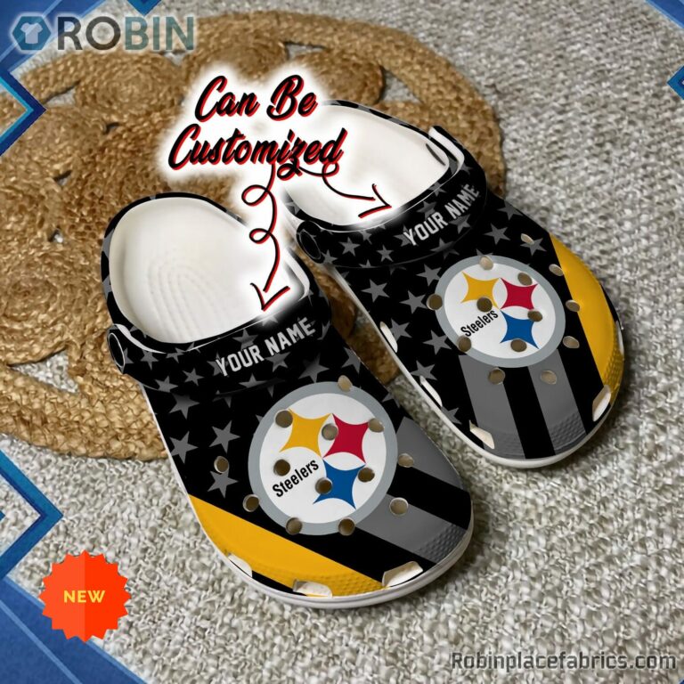 Football Crocs - Personalized Pittsburgh Steelers Star Flag Clog Shoes ...