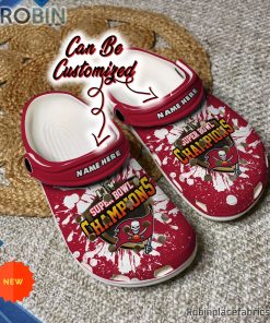 Football Crocs – Personalized Tampa Bay Buccaneers Super Bowl Clog Shoes