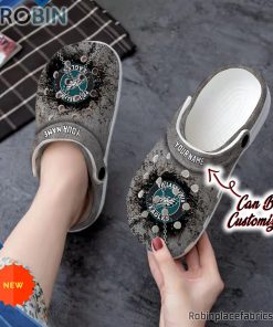 Football Crocs – Philadelphia Eagles Personalized Chain Breaking Wall Clog Shoes
