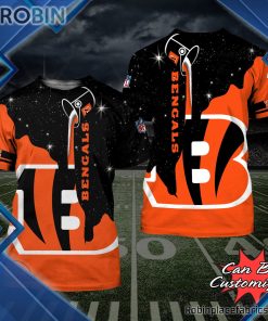 Football Shirts – C.Bengals Team Drip Paint Snowflake 3D All Over Print T-Shirt