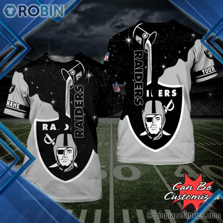 Football Shirts – LV Raiders Team Drip Paint Snowflake 3D All Over Print T-Shirt