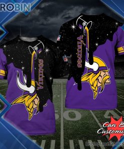 Football Shirts – M.Vikings Team Drip Paint Snowflake 3D All Over Print T-Shirt