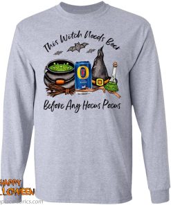 foster s classic this witch needs beer before any hocus pocus halloween t shirt 6 9m28Y