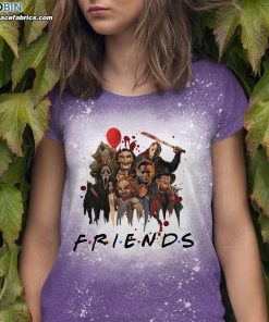 friends horror movie characters bleached t shirt 1 jgri9