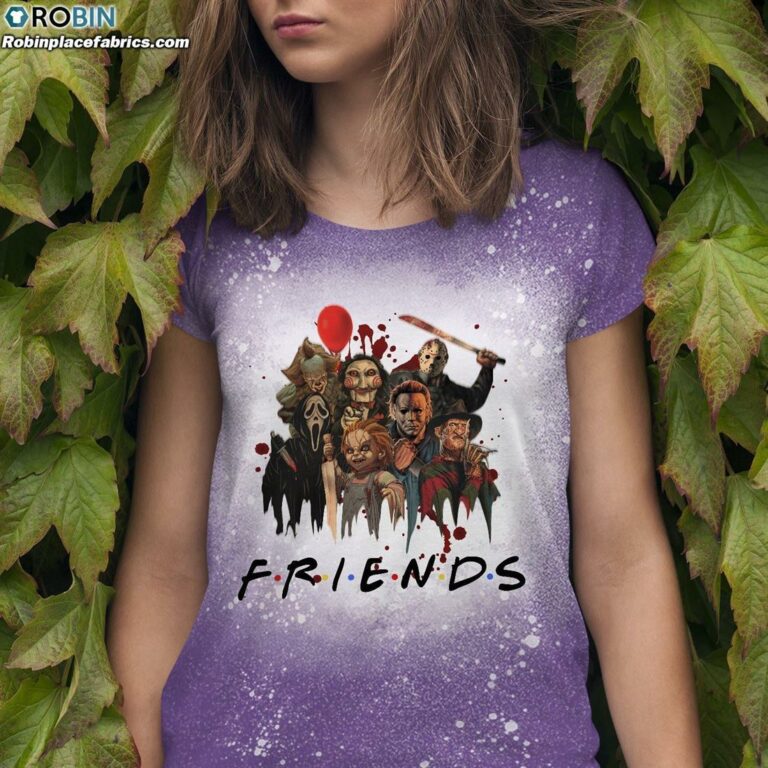 Friends Horror Movie Characters Bleached T-Shirt