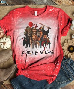 Friends Horror Movie Characters Bleached T-Shirt Friends Horror Movie Characters Bleached T-Shirt