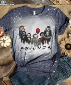 Friends Horror Movie Characters Bleached T-Shirt – Halloween Horror Movie Shirt Friends Horror Movie Characters Bleached T-Shirt – Halloween Horror Movie Shirt
