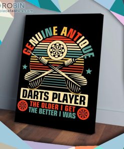 Genuine Antique Darts Player Matte Wall Art (Canvas And Poster)