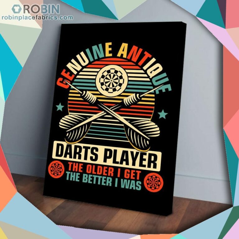 Genuine Antique Darts Player Matte Wall Art (Canvas And Poster)