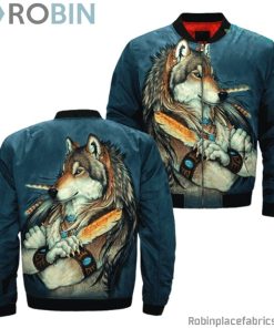 Golden Feather Native Bomber Jacket