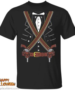 gunslinger sheriff with two guns halloween costume shirt HGdIy