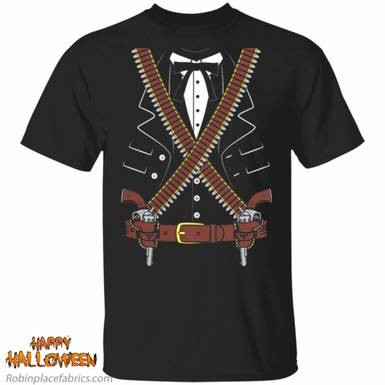 Gunslinger Sheriff With Two Guns Halloween Costume Shirt