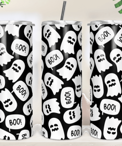 Halloween Boo Ghost Skinny Tumbler