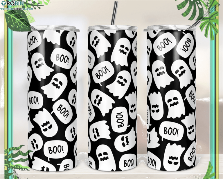 Halloween Boo Ghost Skinny Tumbler