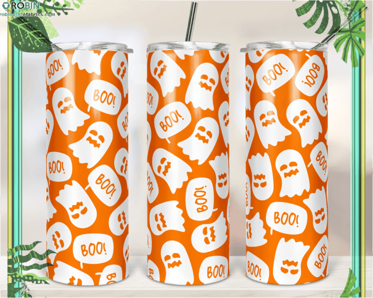 Halloween Boo Ghost Skinny Tumbler RBPL12